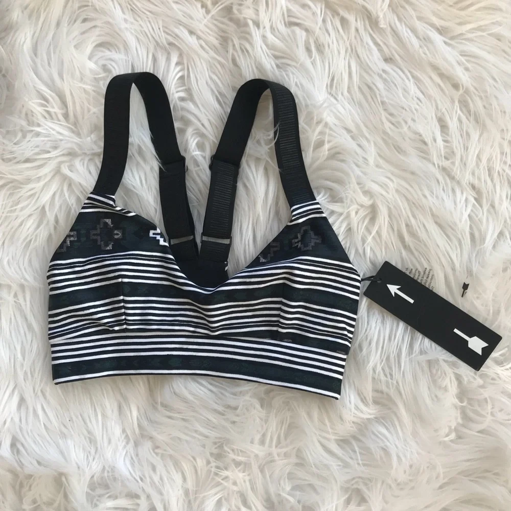 NWT • The Upside • Berber Stripe Dance Crop Bra